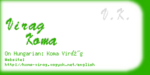 virag koma business card